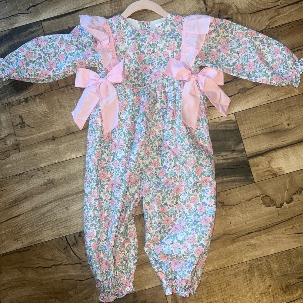 Cecil and Lou Pink and Blue Floral Long Bubble